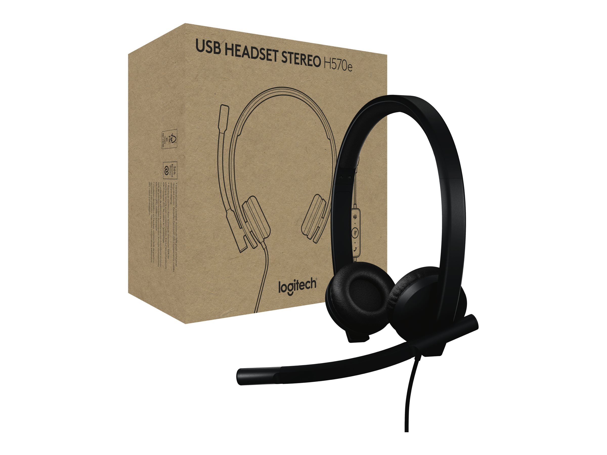 Logitech H570e Kablet Høretelefoner Sort