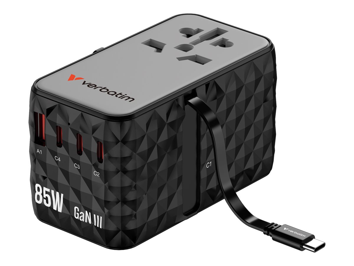 Verbatim Charge 'n' Travel Strømforsyningsadapter 85Watt