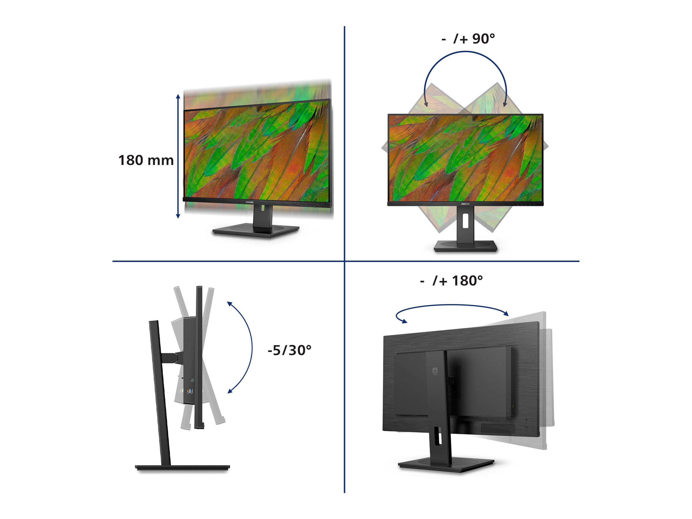 Philips 32B1U3900 32 VA 3840 x 2160 (4K) HDMI DisplayPort USB-C 60Hz