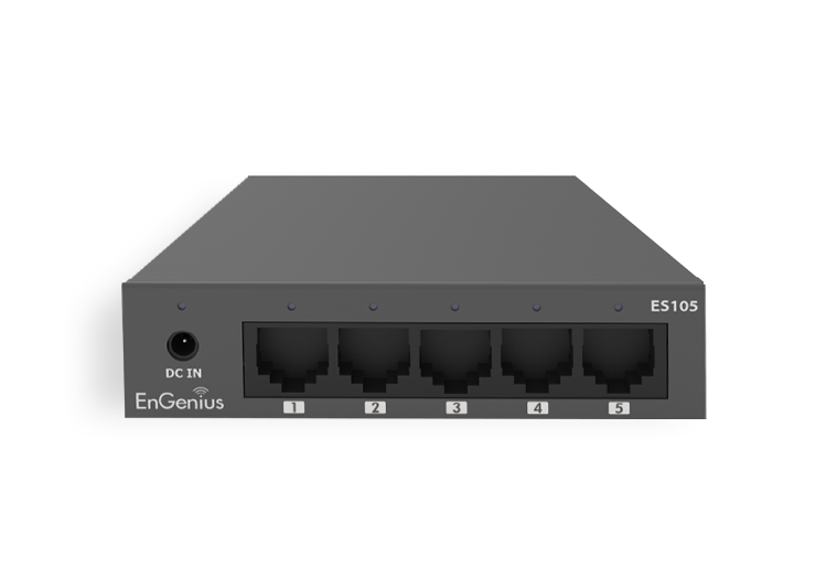 EnGenius ES105 netværksswitch Ikke administreret Gigabit Ethernet (10/100/1000) Sort