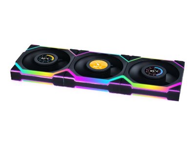 Lian Li UNI FAN SL Wireless LCD 120 Reverse Blade 3-pack Sort 120 mm