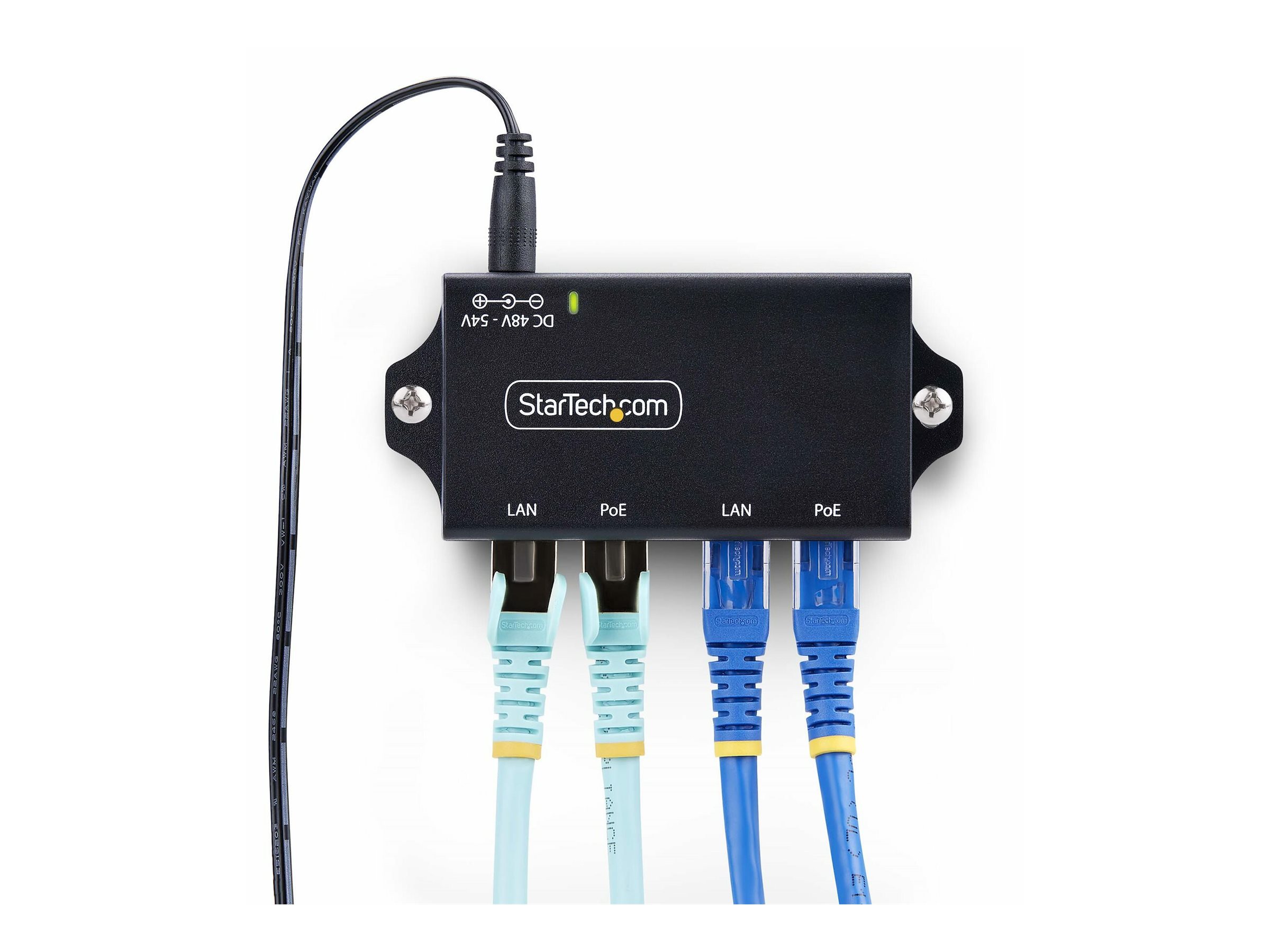 StarTech.com 2-Port Gigabit PoE+ Injector, PoE/PoE+ (802.3af/802.3at) 30W 30Watt