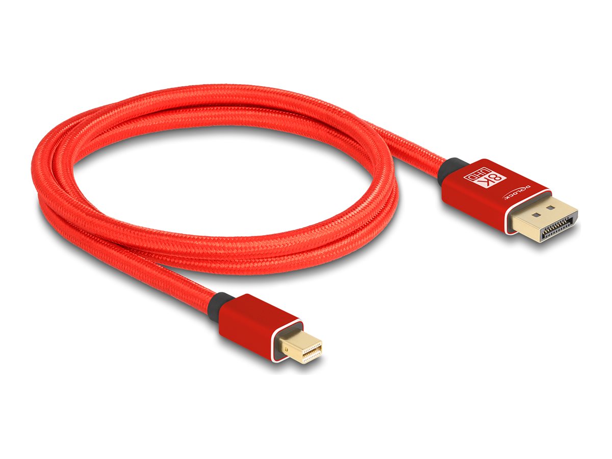 Delock DisplayPort kabel 1m Rød