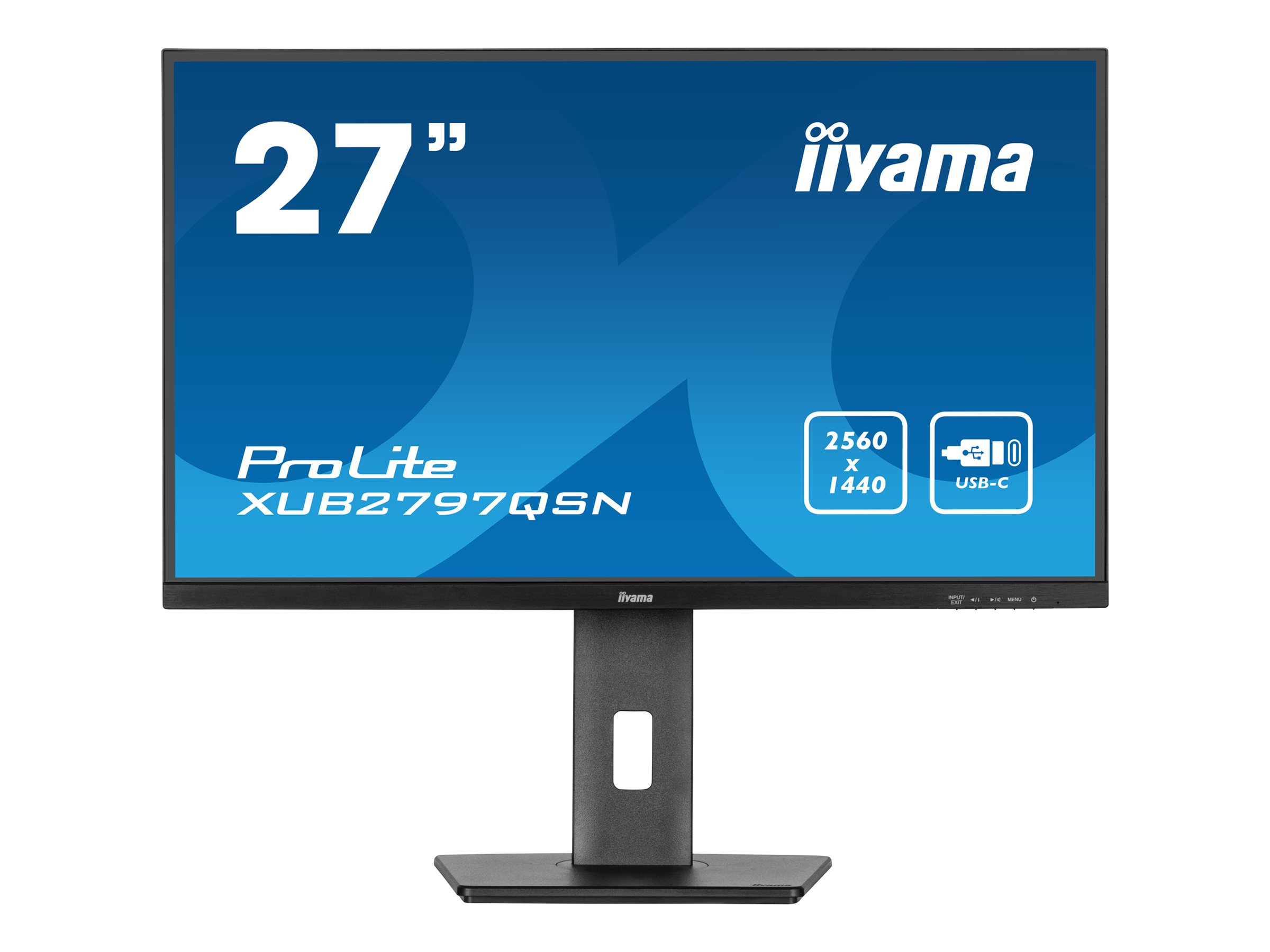 iiyama ProLite XUB2797QSN-B2 27 2560 x 1440 (2K) HDMI DisplayPort USB-C 100Hz Dockingskærm