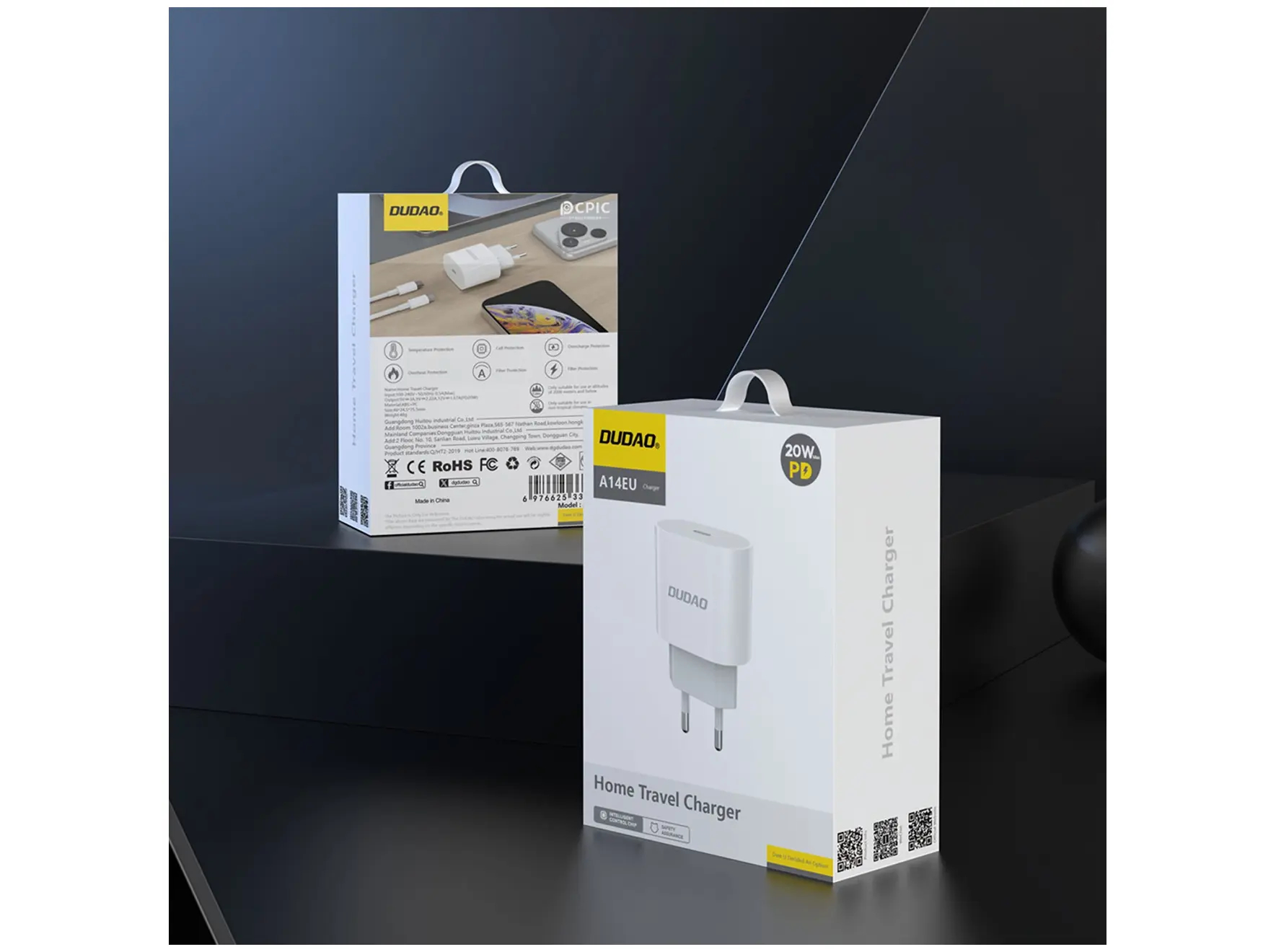 Dudao A14EU Adapter 20Watt 1xUSB-C Hvid