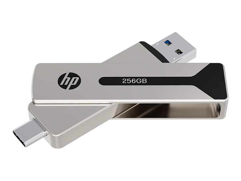 HP 911 Pro 256GB USB 3.2 / USB-C USB stick Sort Sølv