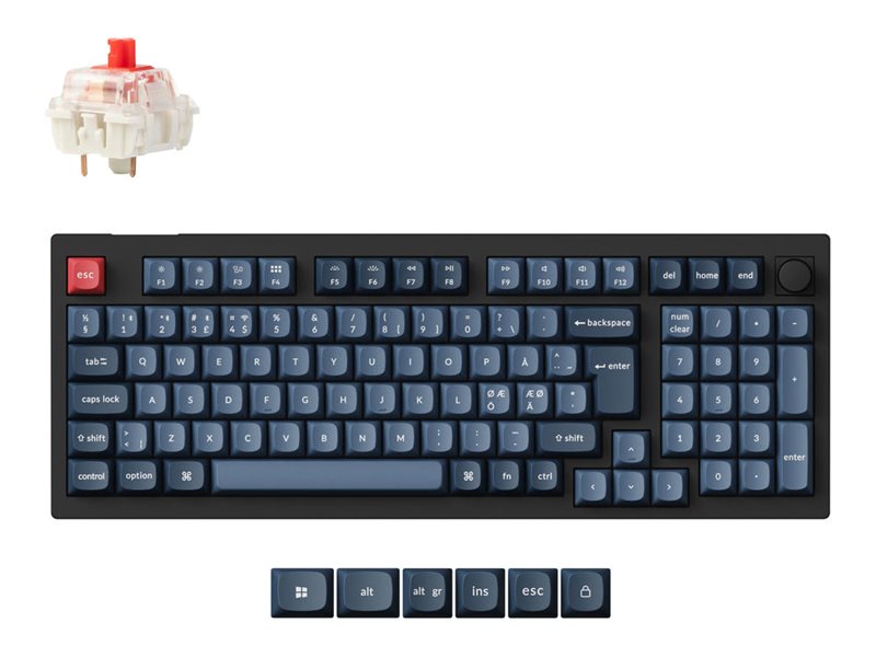 Keychron V5 Max Tastatur Mekanisk RGB Trådløs Kablet Nordisk