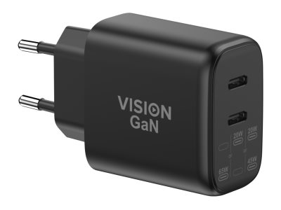 VISION USB-C 65w Charger EU and UK Plugs