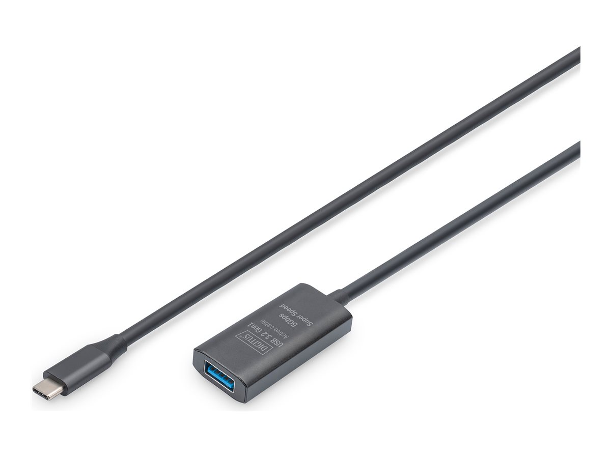 DIGITUS USB 3.0/ USB 3.1 USB forlængerkabel 5m Sort