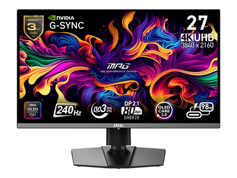 MSI MPG 272URXDE 27 3840 x 2160 (4K) HDMI DisplayPort USB-C 240Hz