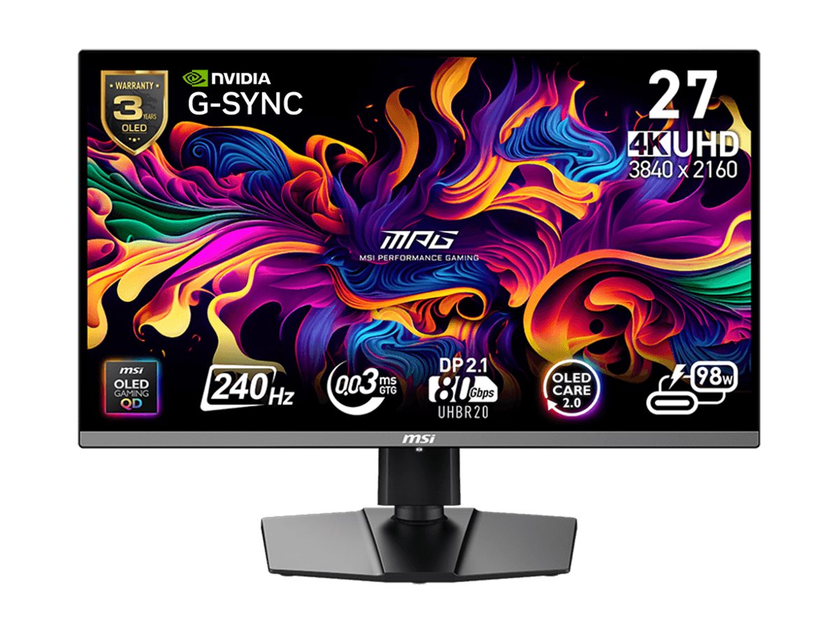MSI MPG 272URX 27 3840 x 2160 (4K) HDMI DisplayPort USB-C 240Hz Pivot Skærm