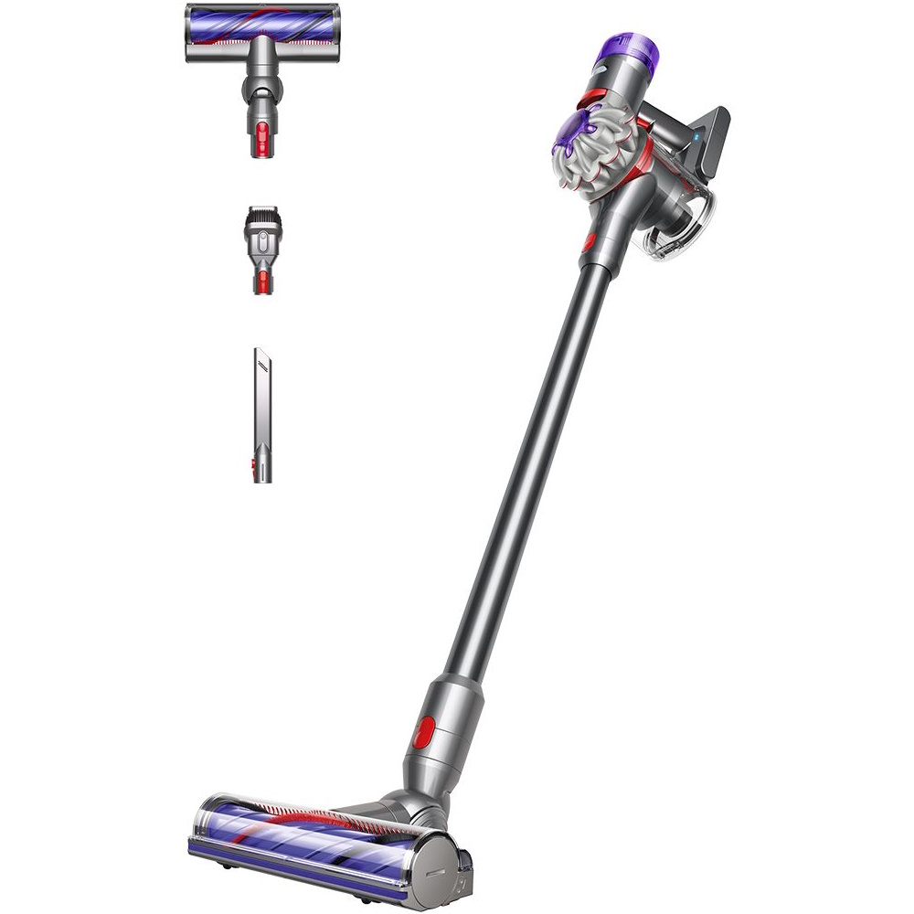 V8 Advanced 2-1 Steelvacuumcleaner, Bagless, Nickel, Silver, Dry, Cyclonic