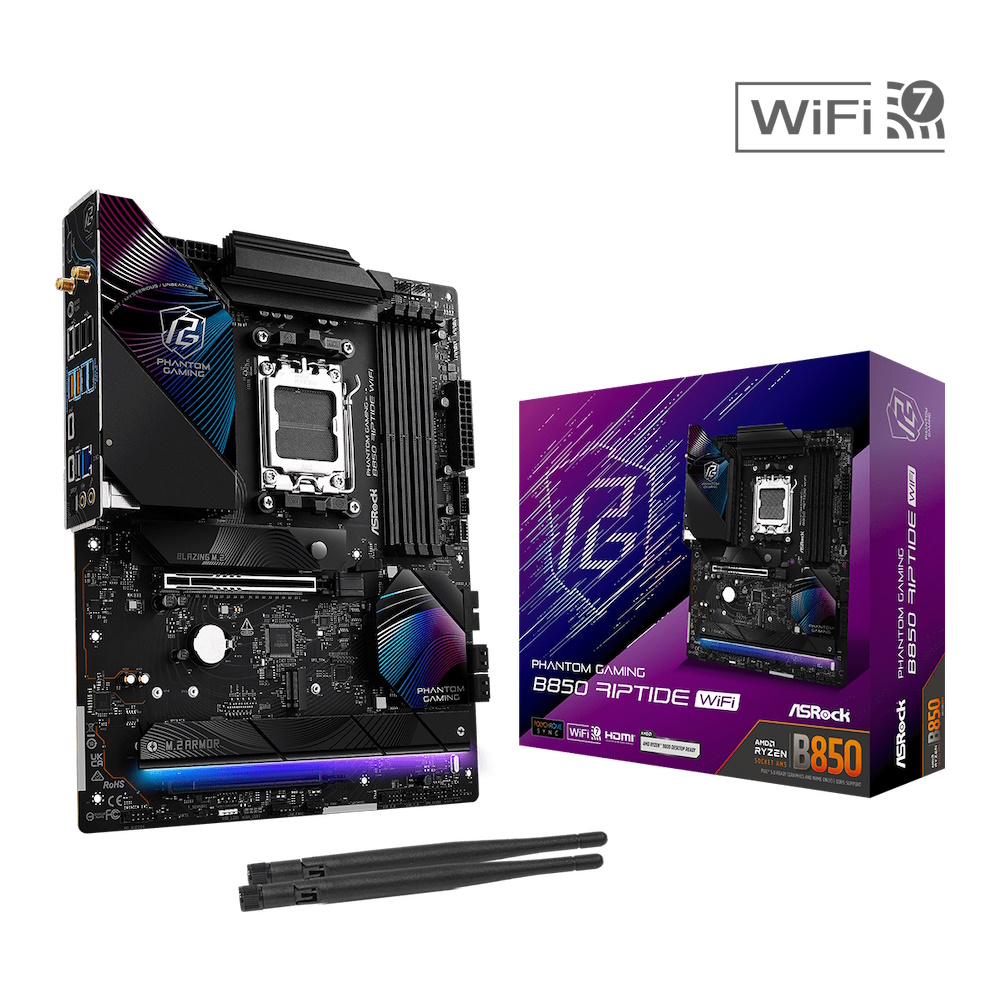 Asrock Phantom Gaming B850 Riptide ATX AM5 Socket DDR5