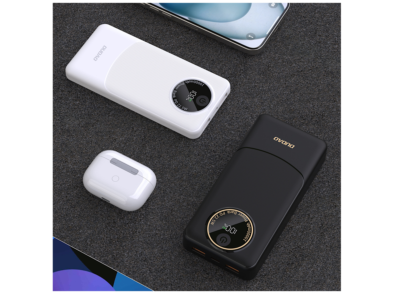 Dudao K12Pro powerbank 20000mAh 22.5 Watt Hvid