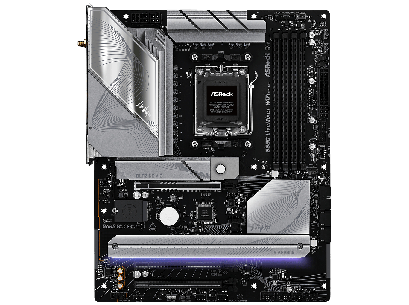 Asrock B850 LiveMixer WiFi Motherboard ATX AM5 Socket