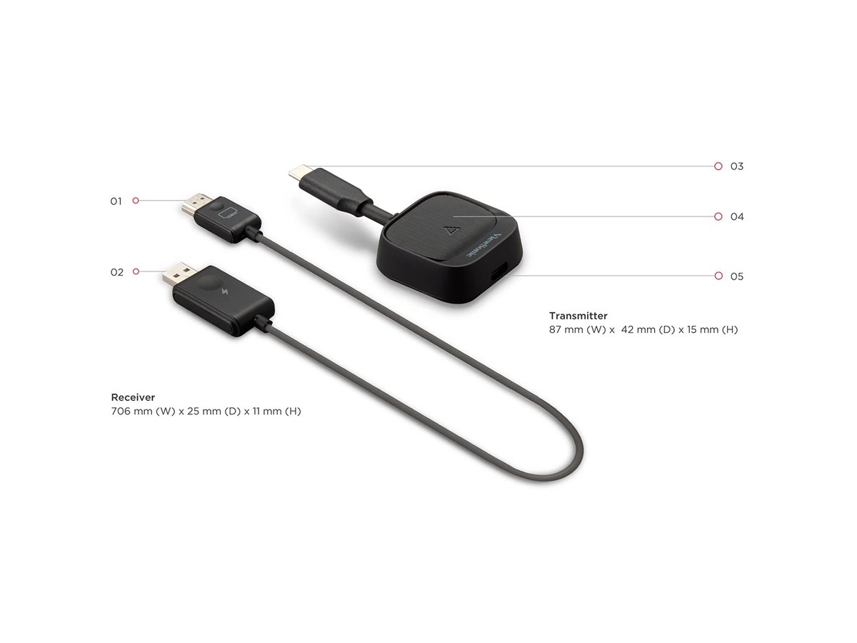 ViewSonic WPD-900 Streamingadapter til netværksmedie Trådløs Sort