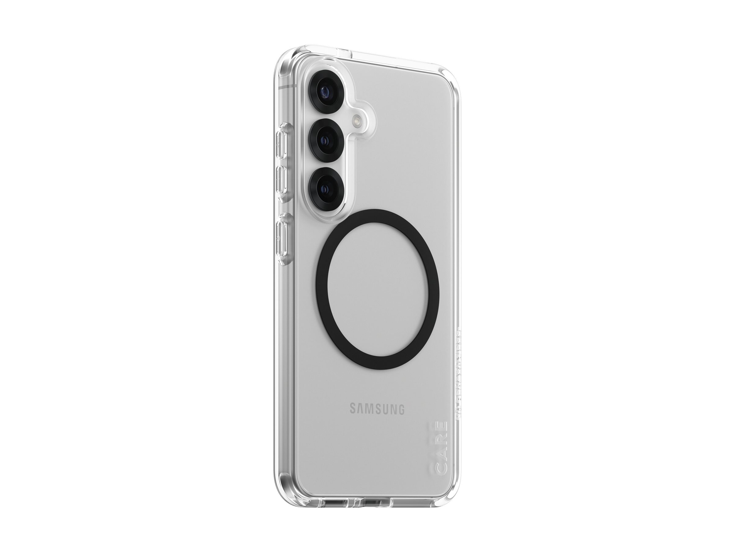 PanzerGlass CARE by Flagship Case Transparent Urban Combat w. Black Qi Compatible Samsung Galaxy S25 Beskyttelsescover Transparent Samsung Galaxy S25