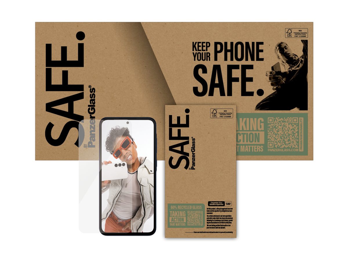 PanzerGlass SAFE. by Screen Protector Samsung Galaxy A36 5G | Ultra-Wide Fit Samsung - Galaxy A36 5G Samsung Galaxy A36