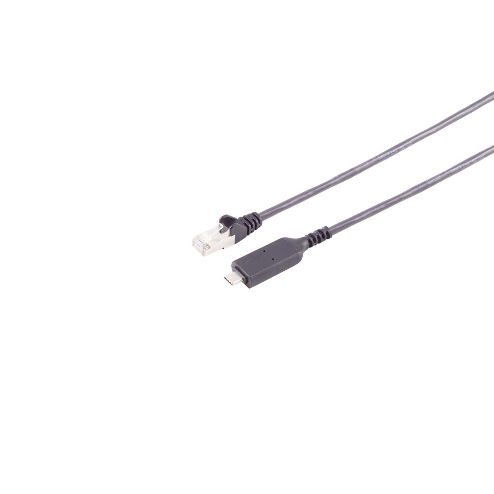 [AI generated title] S-Impuls Usb-C Lan Adapterkabel 1G Rj45 Pvc Sort 7.5M