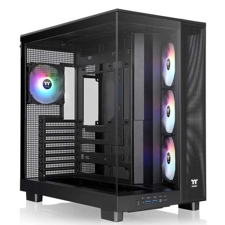 Thermaltake View 380 XL TG ARGB Tårn ATX Ingen strømforsyning Sort