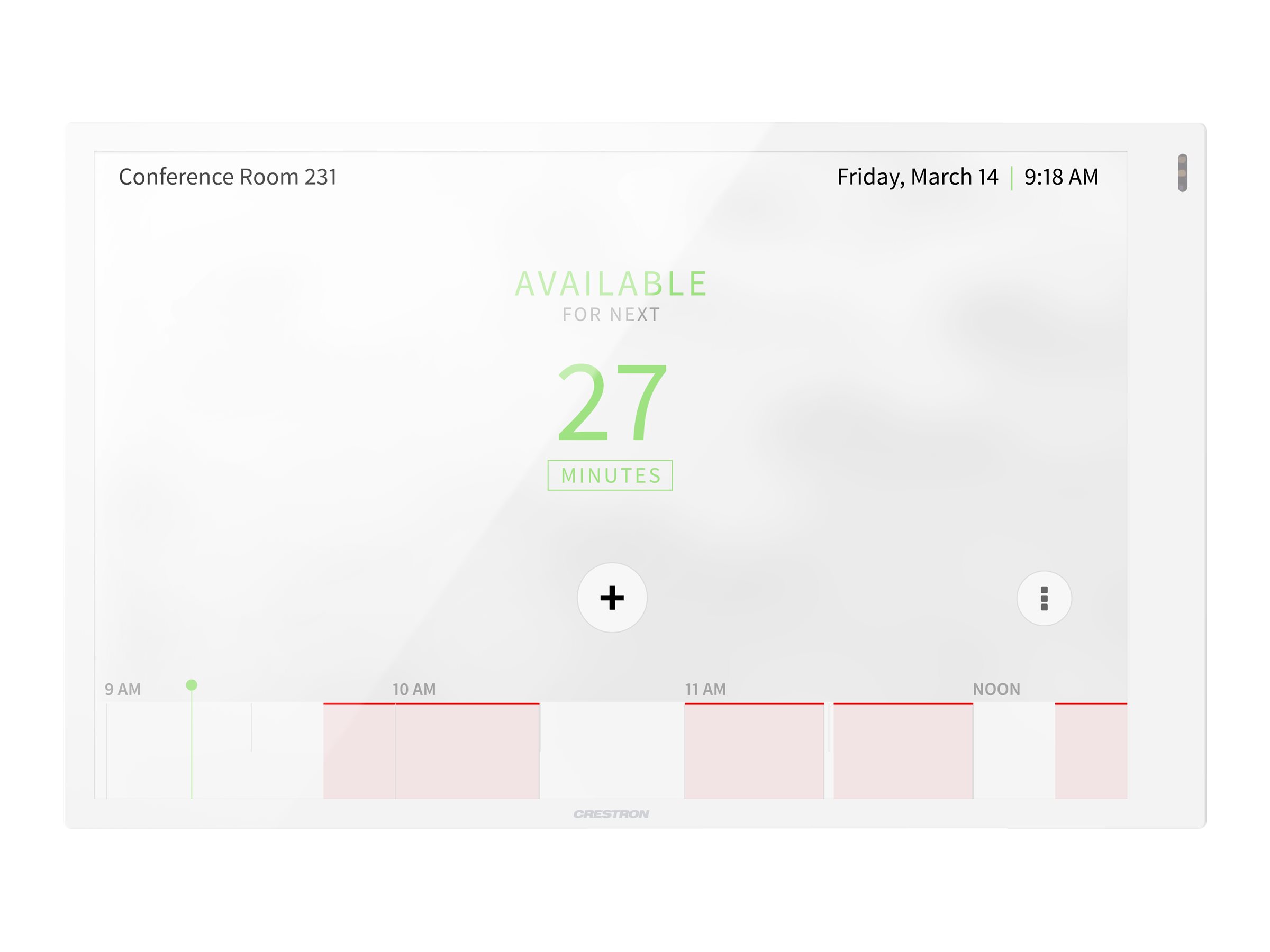 10.1" Room Scheduling TouchScreen WH