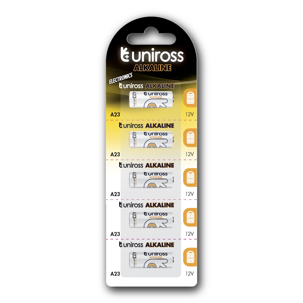 Uniross Micro-Alkaline A23 Batteri, 5 stk.