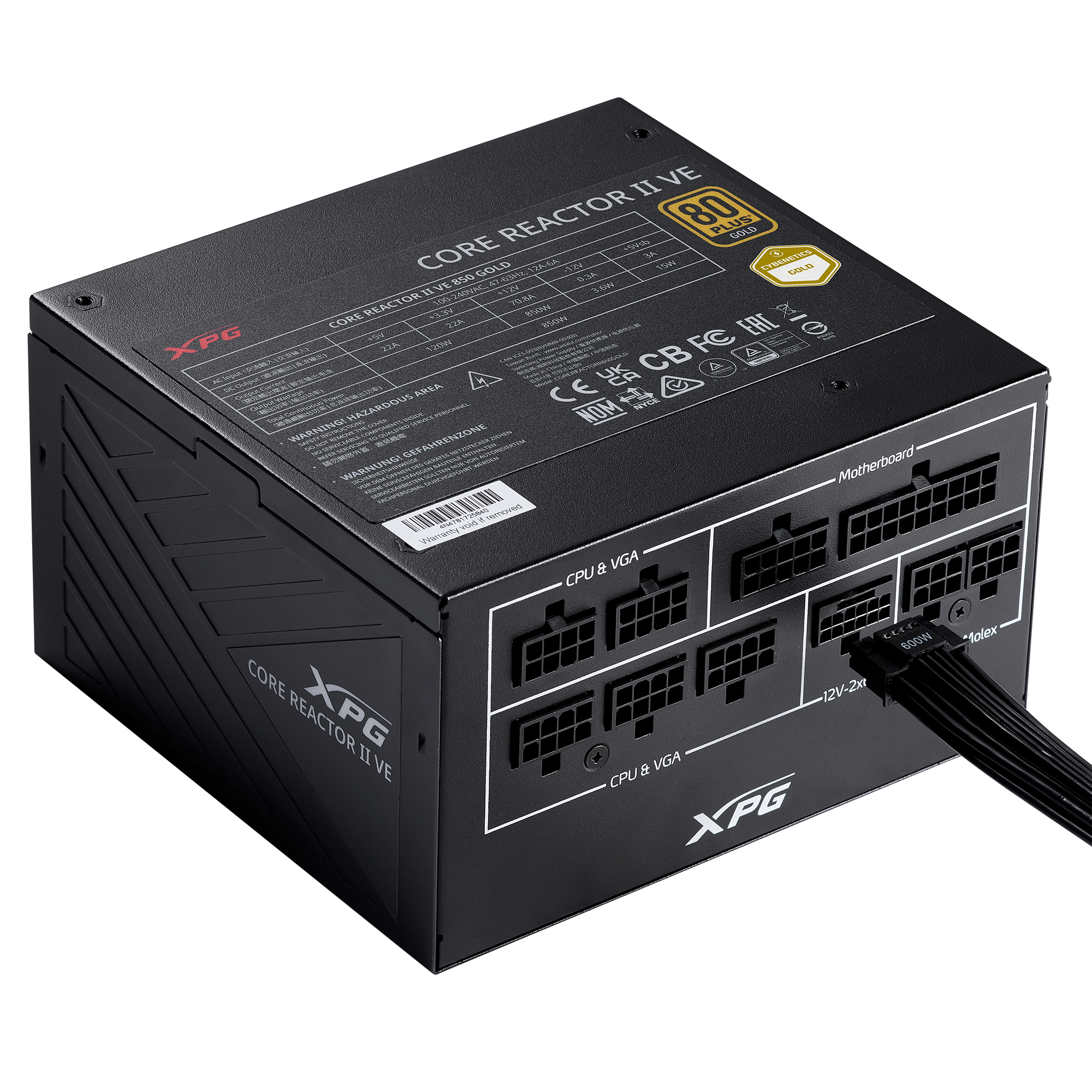 XPG COREREACTOR II VE 650W enhed til strømforsyning 24-pin ATX ATX Sort