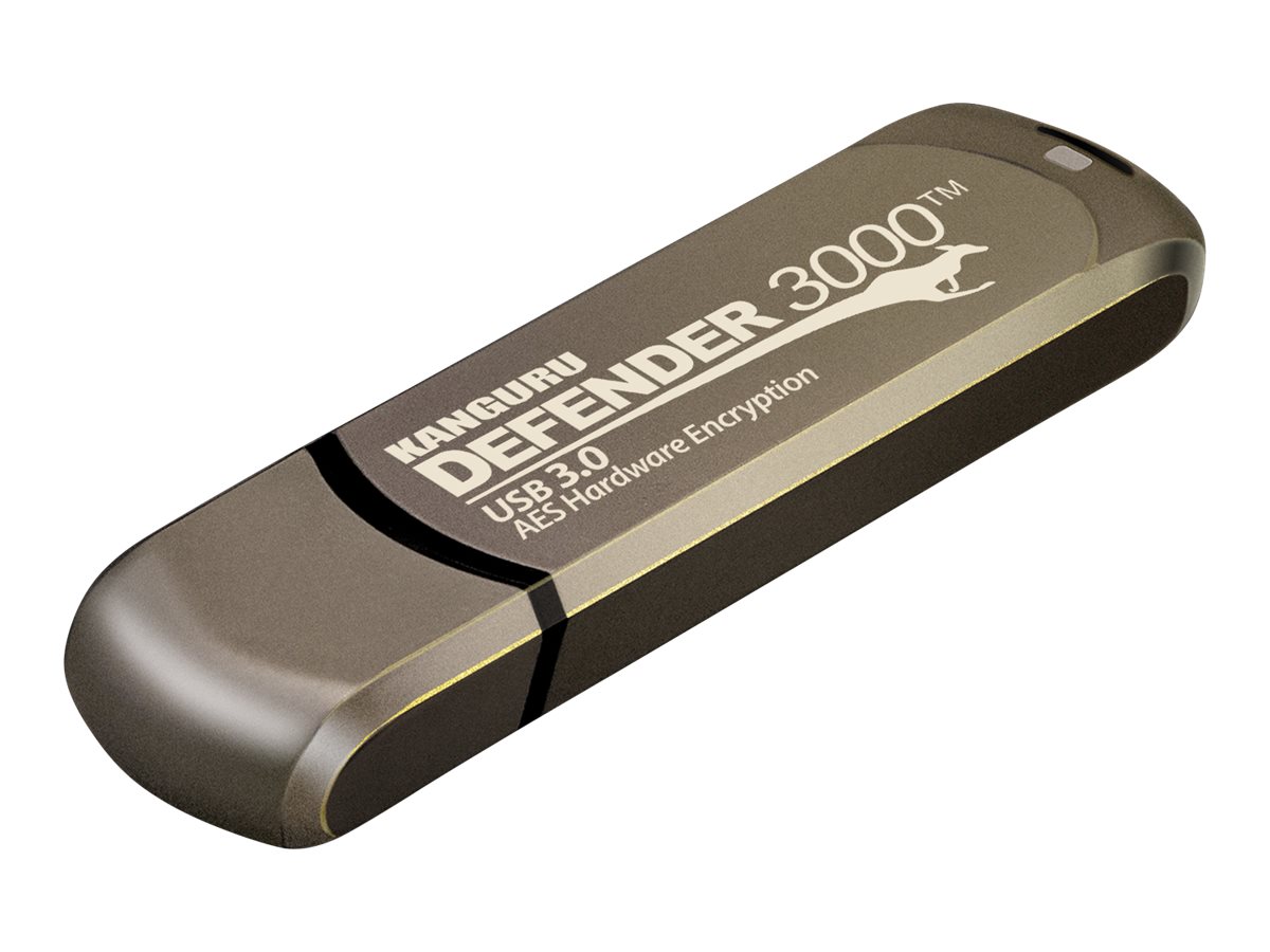 Kanguru Encrypted Defender 3000 64GB USB 3.2 Gen 1 Brun