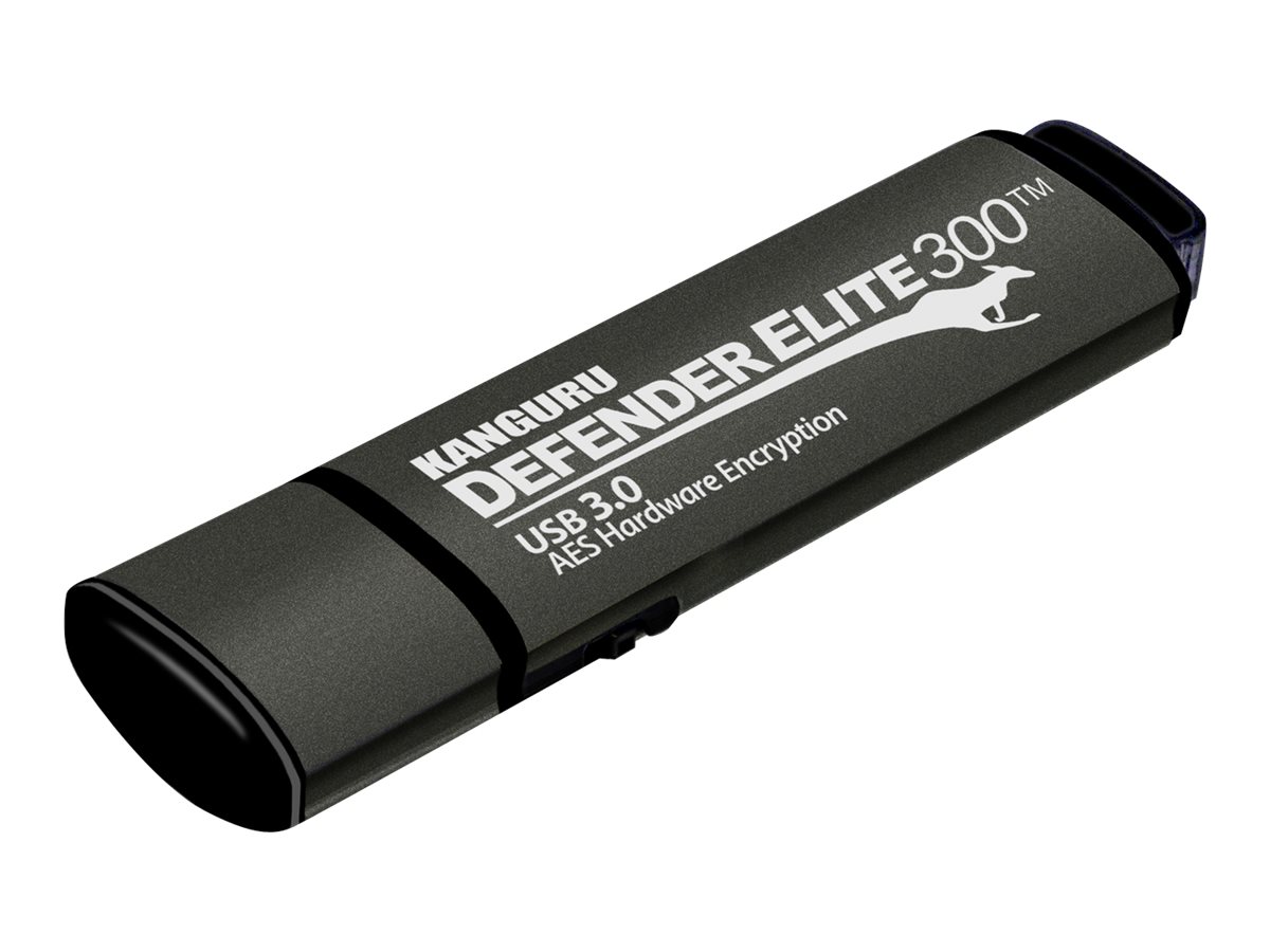 Kanguru Encrypted Defender Elite300 64GB USB 3.2 Gen 1 Sort