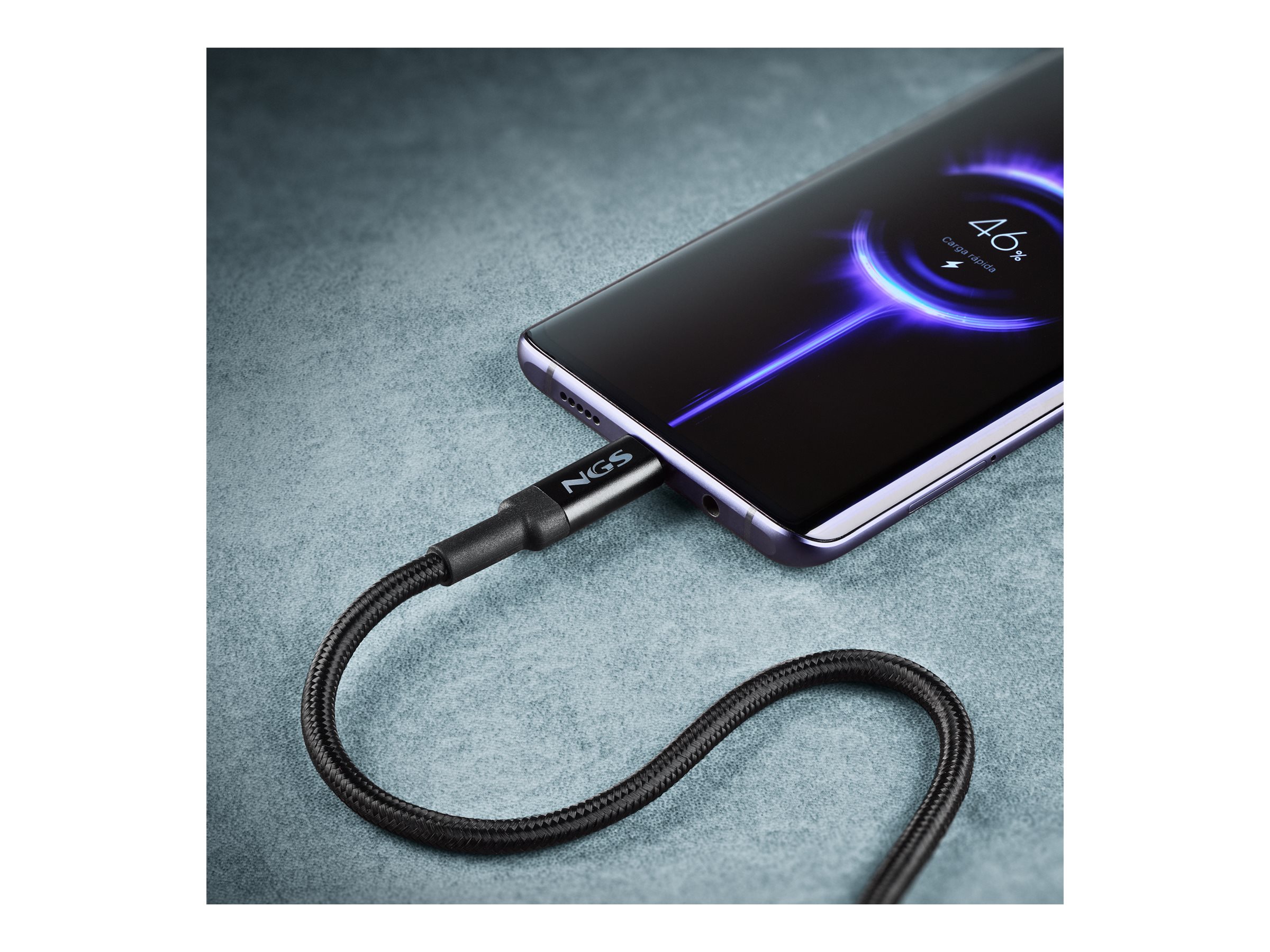NGS USB Type-C kabel 2m Sort