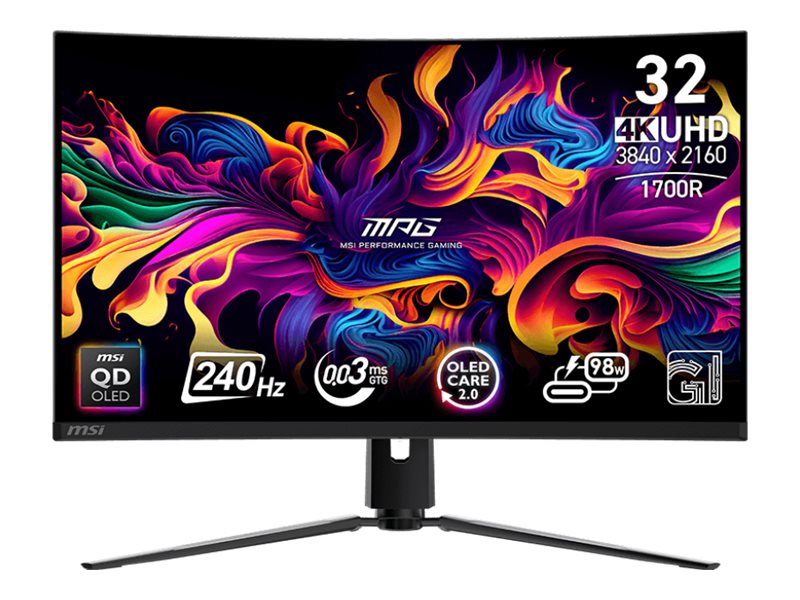 MSI MPG 321CURXDE QD-OLED 32 3840 x 2160 (4K) HDMI DisplayPort USB-C 240Hz