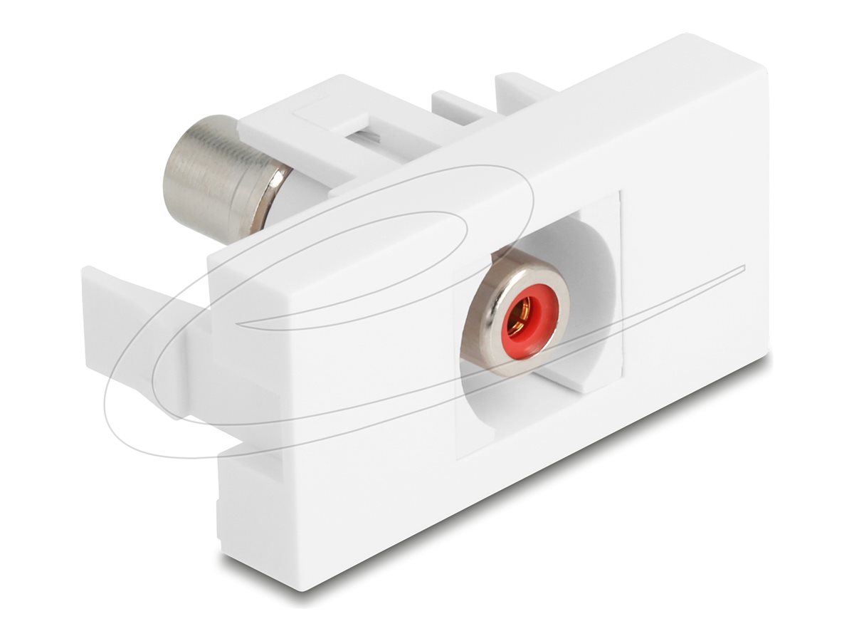 Delock Easy 45 - klik i-modul - 1 gang - rød, hvid