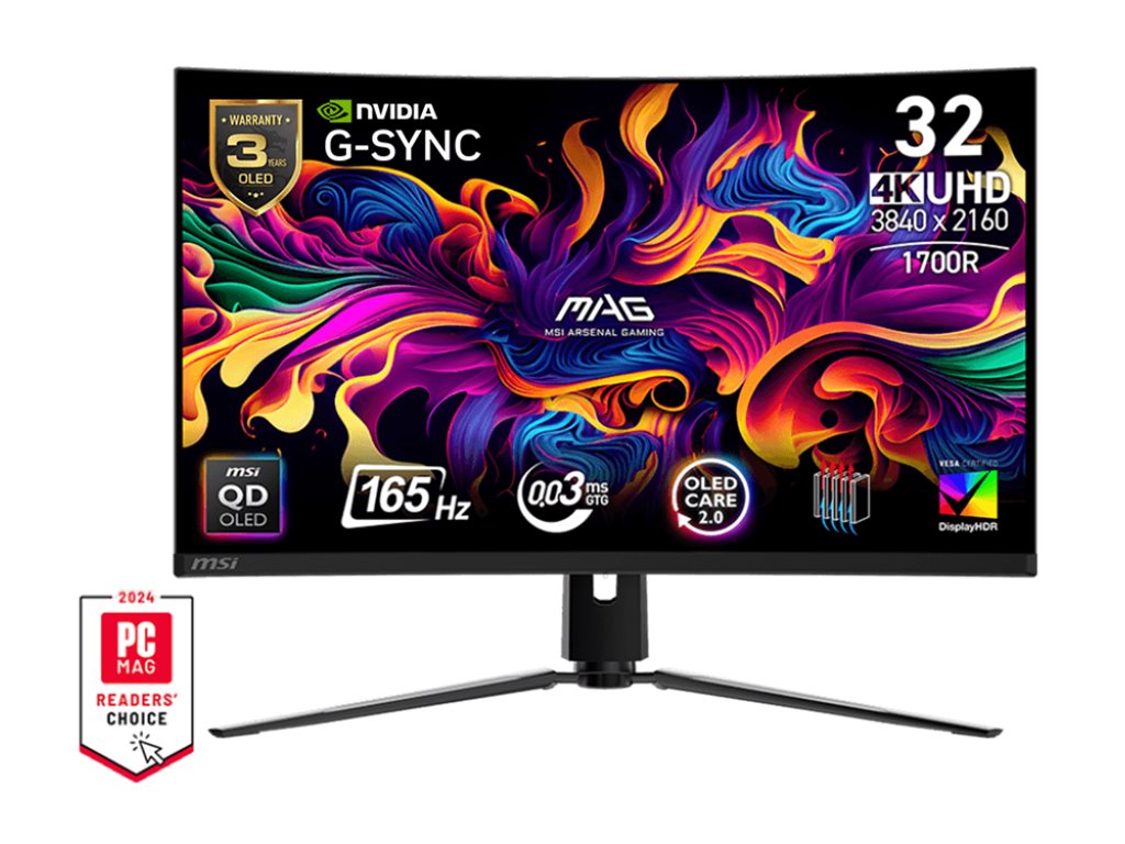 MSI MAG 321CUP QD-OLED 31.5 3840 x 2160 (4K) DisplayPort HDMI 165 Hz