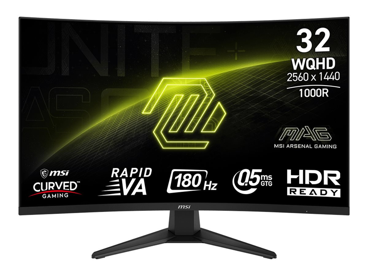 MSI MAG 325CQF 32 Rapid VA 2560 x 1440 (2K) HDMI DisplayPort USB-C 180Hz