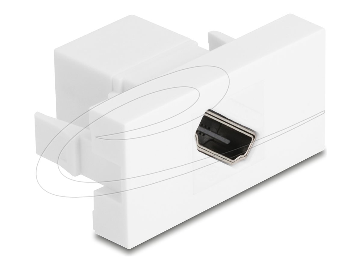 Delock Easy 45 - klik i-modul - diagonal, 8K 60Hz - 1 gang - hvid