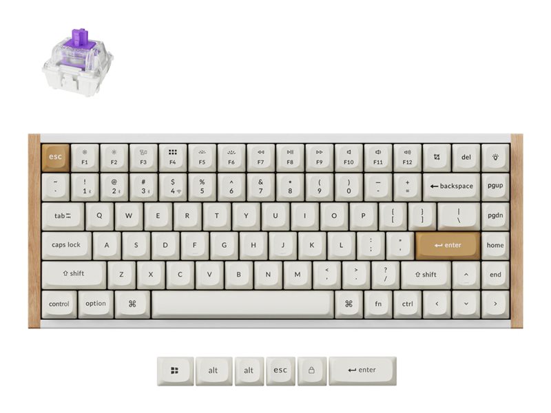 Keychron K2 HE Tastatur Magnetisk Nordvendt RGB LED Trådløs Kablet