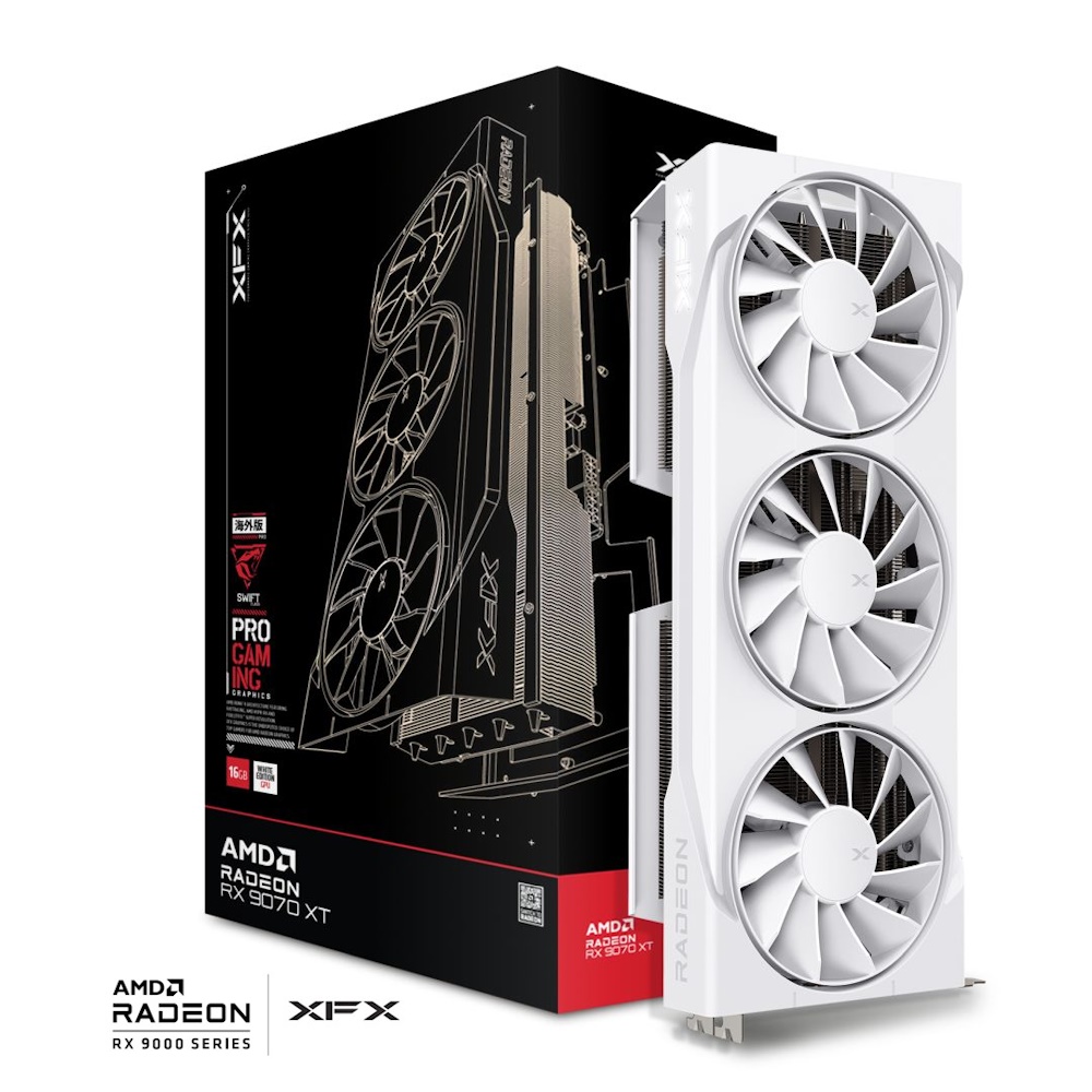 XFX Swift Radeon RX 9070 XT White Gaming Edition 16GB