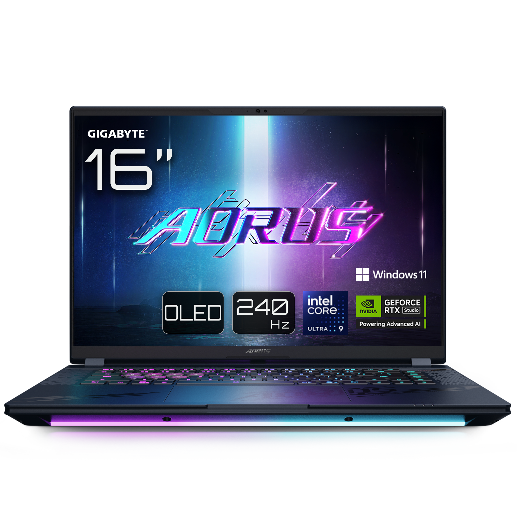 GIGABYTE AORUS MASTER 16 BZHC6DEE65SP laptop 16 2560 x 1600 275HX 32GB 2TB Intel Graphics Windows 11 Pro