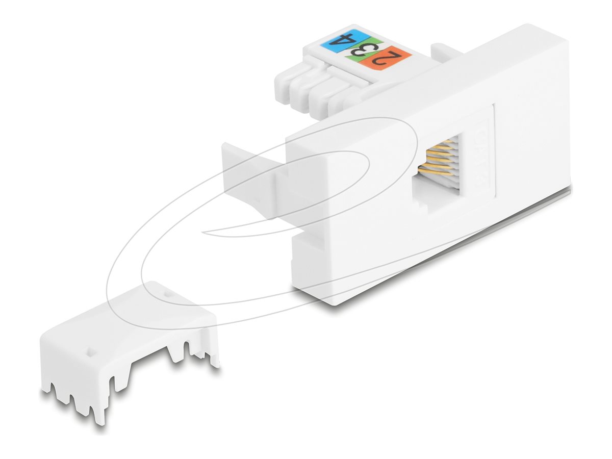 Delock Easy 45 - klik i-modul - UTP - 1 gang - hvid