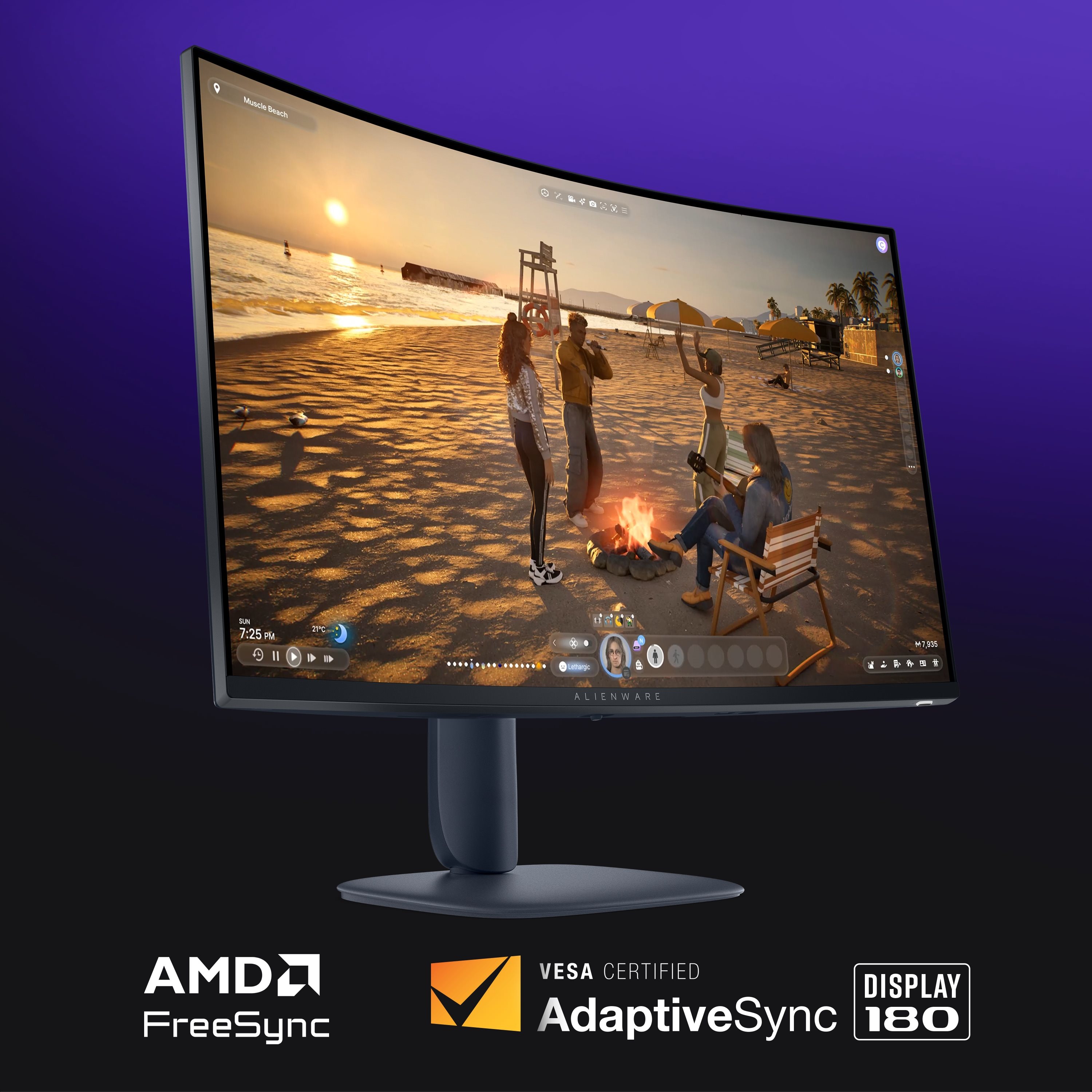 Alienware 32 Gaming Monitor AW3225DM 32 VA 2560 x 1440 (2K) HDMI DisplayPort 180Hz