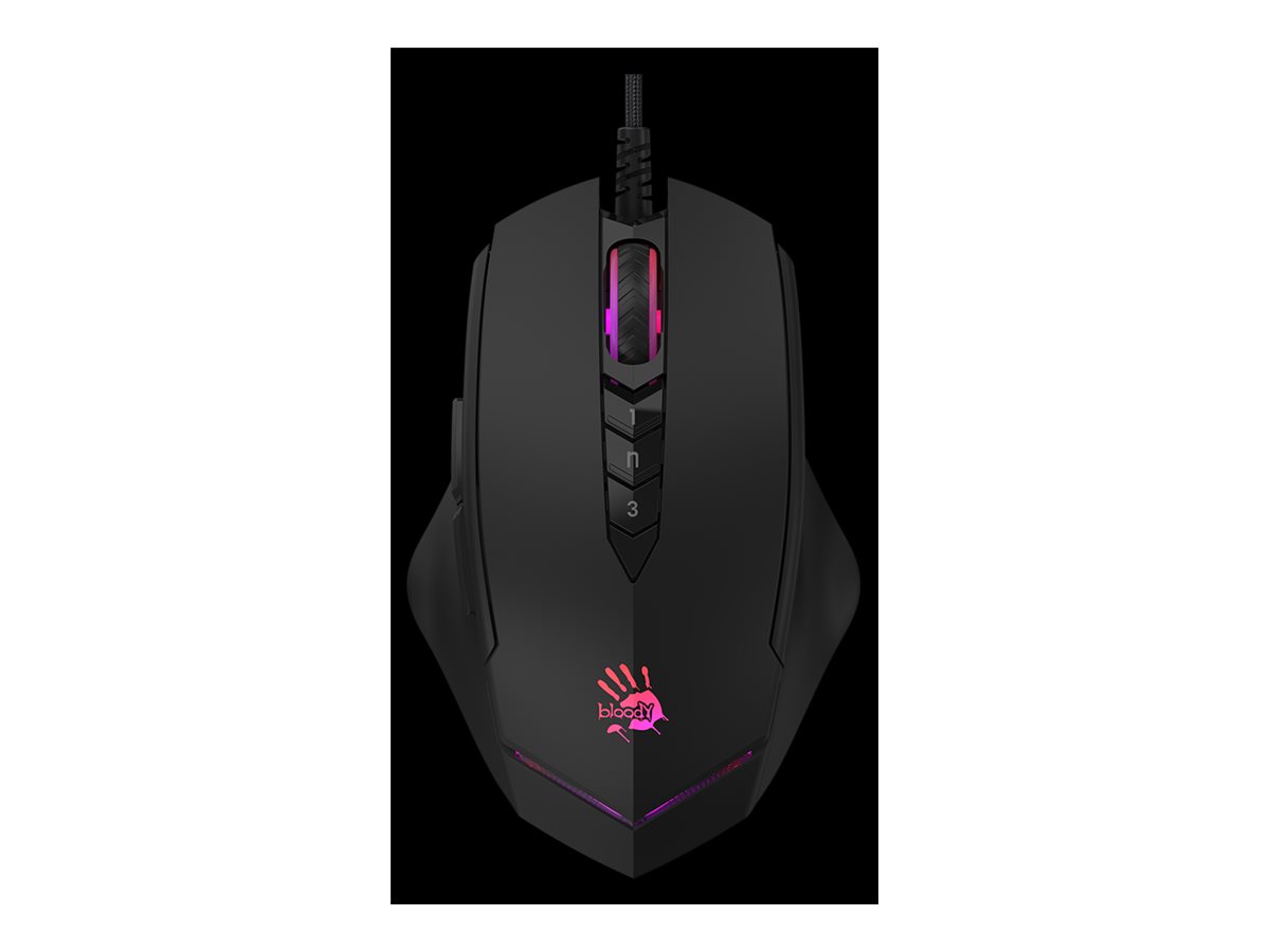 Bloody V8M Max Optisk Kablet Sort