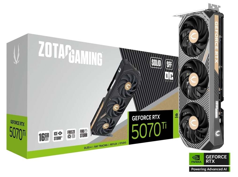 ZOTAC GAMING GeForce RTX 5070 TI SOLID SFF OC 16GB