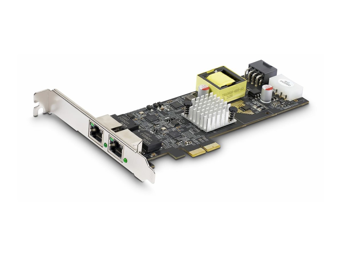 StarTech.com 2-Port 2.5Gbps PoE Network Card, Intel I225-V, 802.3af/at Netværksadapter PCI Express 2.0 x2 2.5Gbps