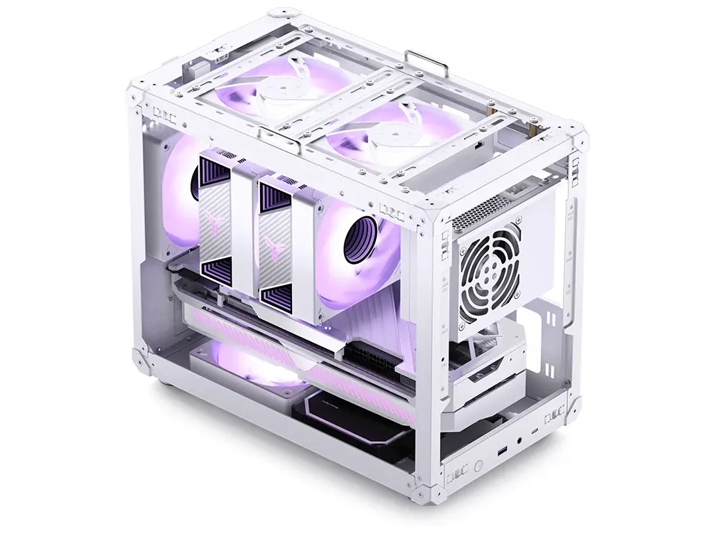 Jonsbo C6 Max Lille formfaktor Mini ATX Ingen strømforsyning Hvid