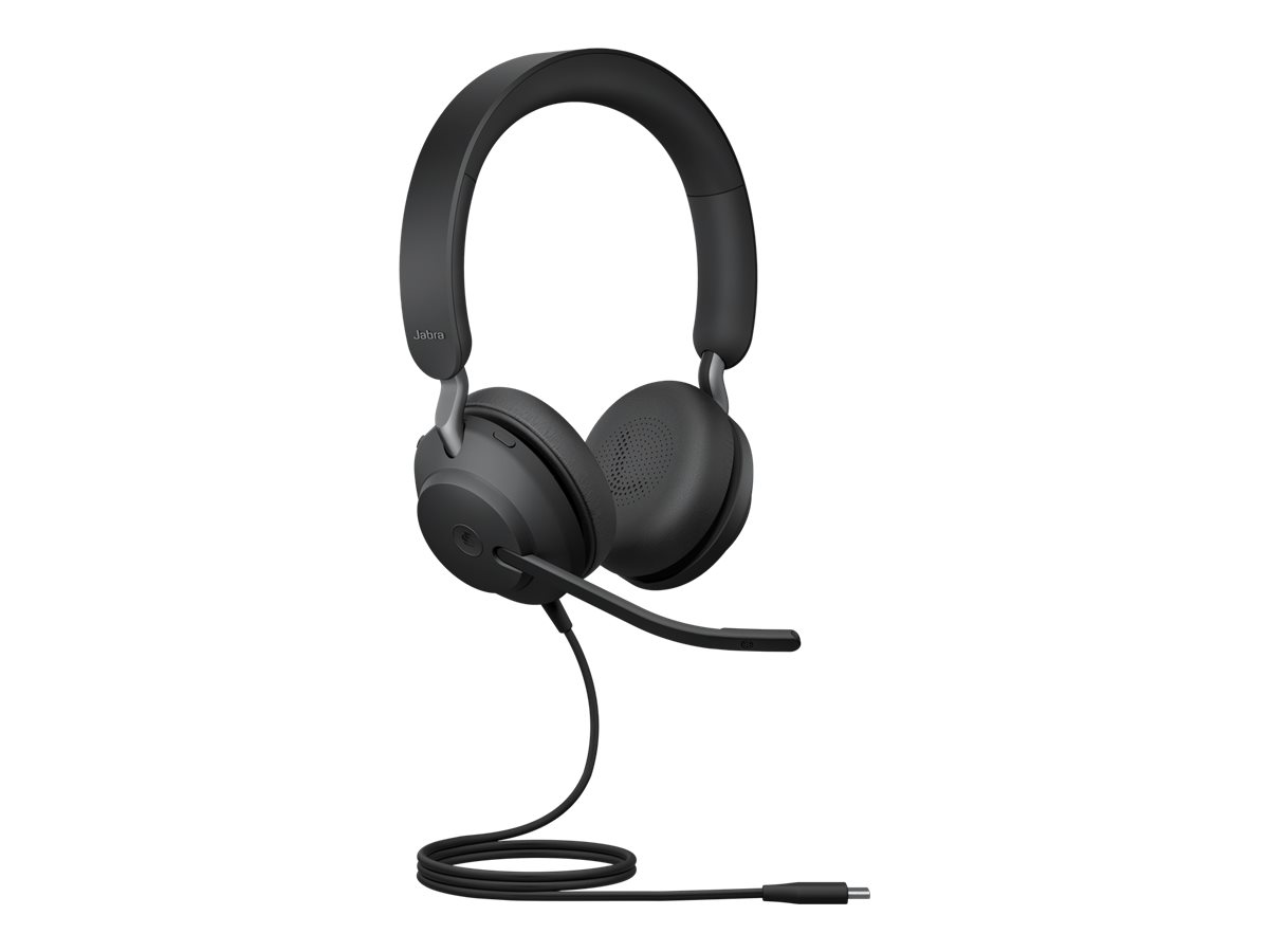 Jabra Evolve2 40 SE MS Stereo Kablet Høretelefoner Sort