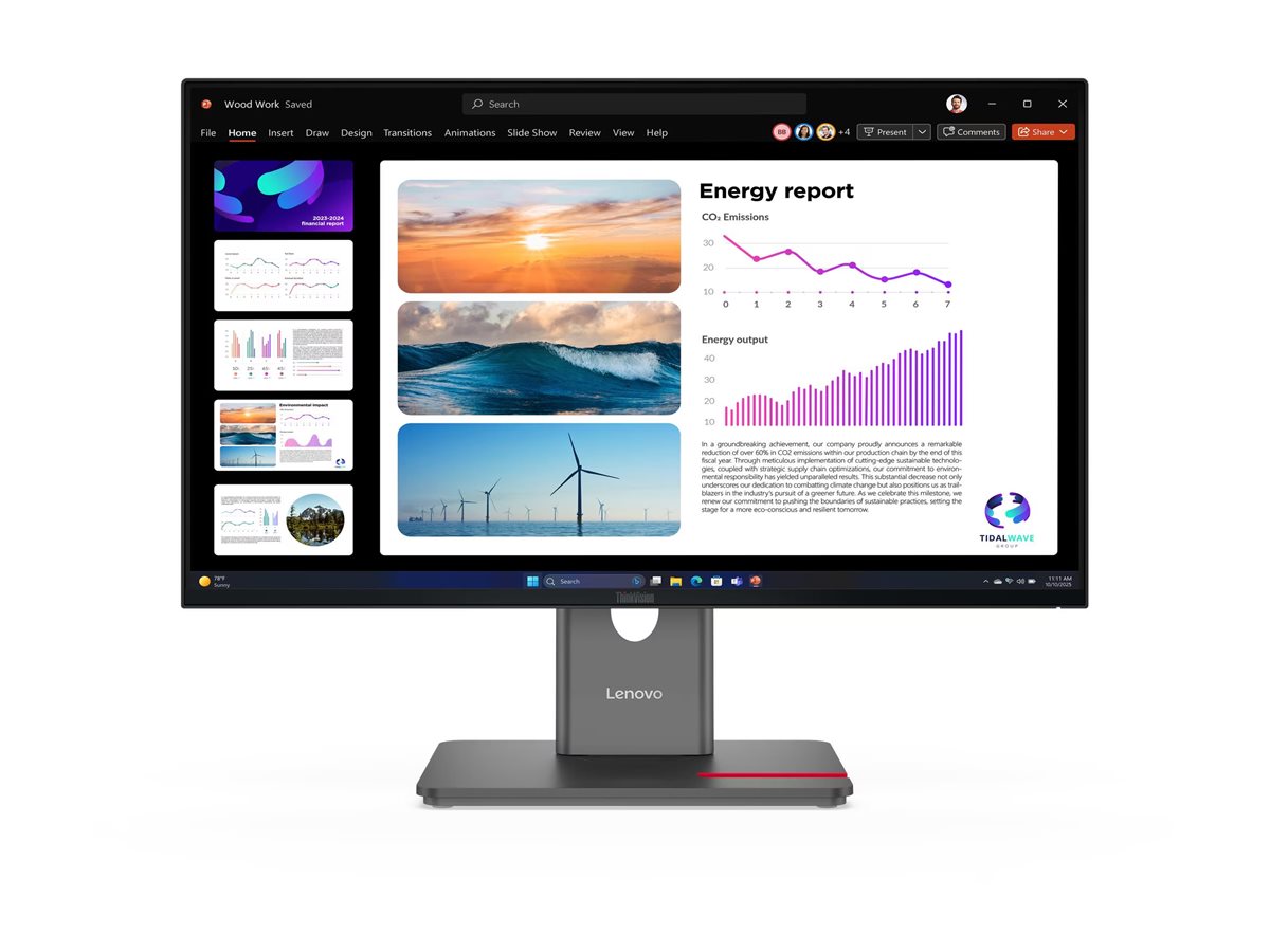 Lenovo ThinkVision P24Q-40 24 IPS 2560 x 1440 (2K) HDMI DisplayPort 120Hz