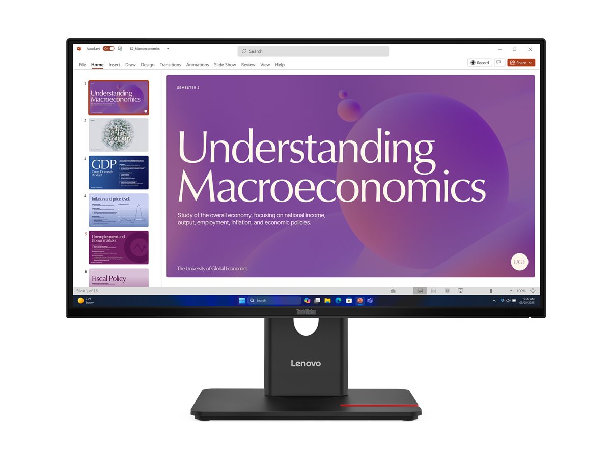 Lenovo ThinkVision T24d-40 24 IPS 1920 x 1080 (Full HD) HDMI DisplayPort USB-C 120Hz