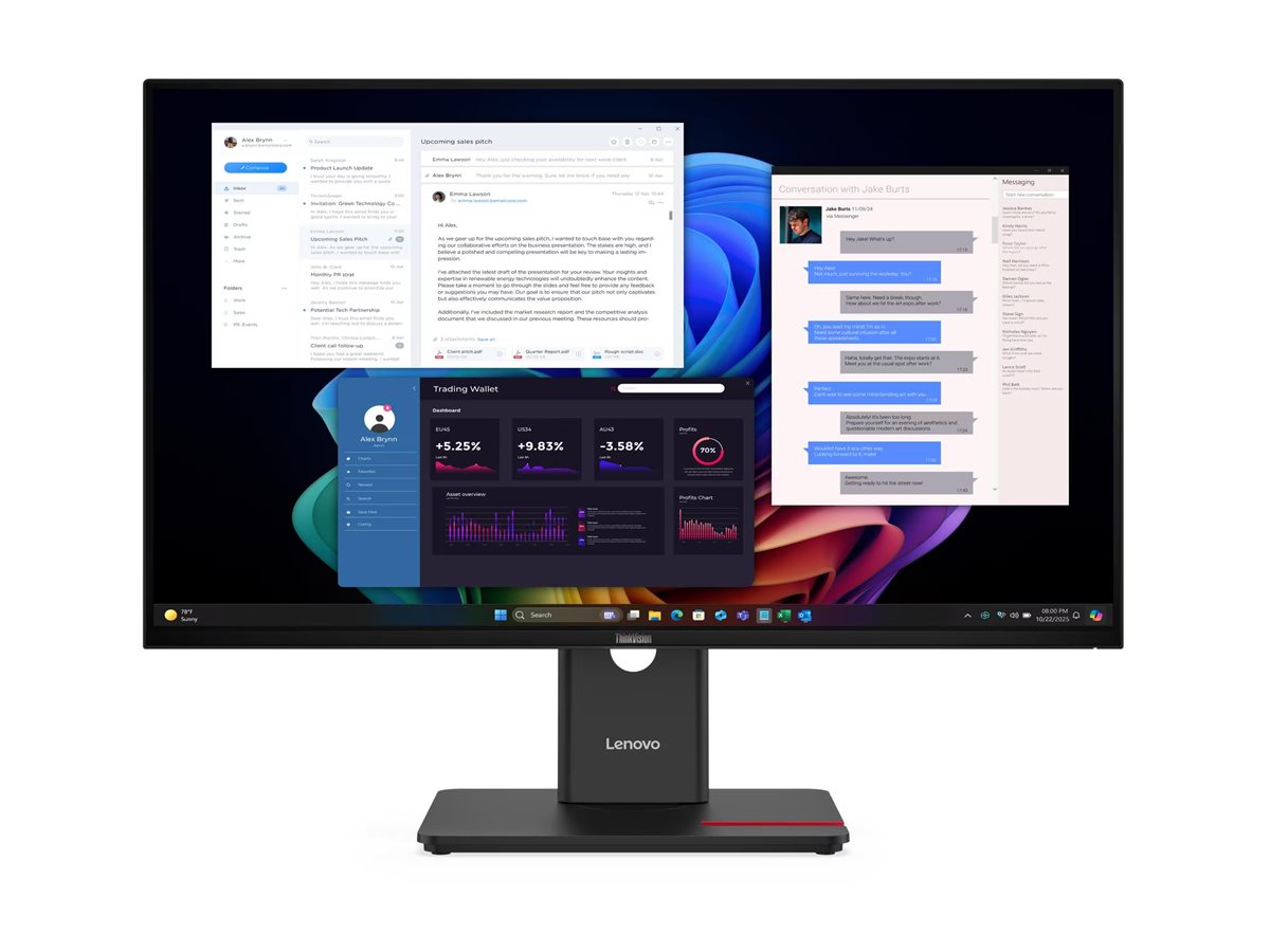 Lenovo ThinkVision T27UD-40 27 IPS 3840 x 2160 (4K) HDMI DisplayPort USB-C 60Hz