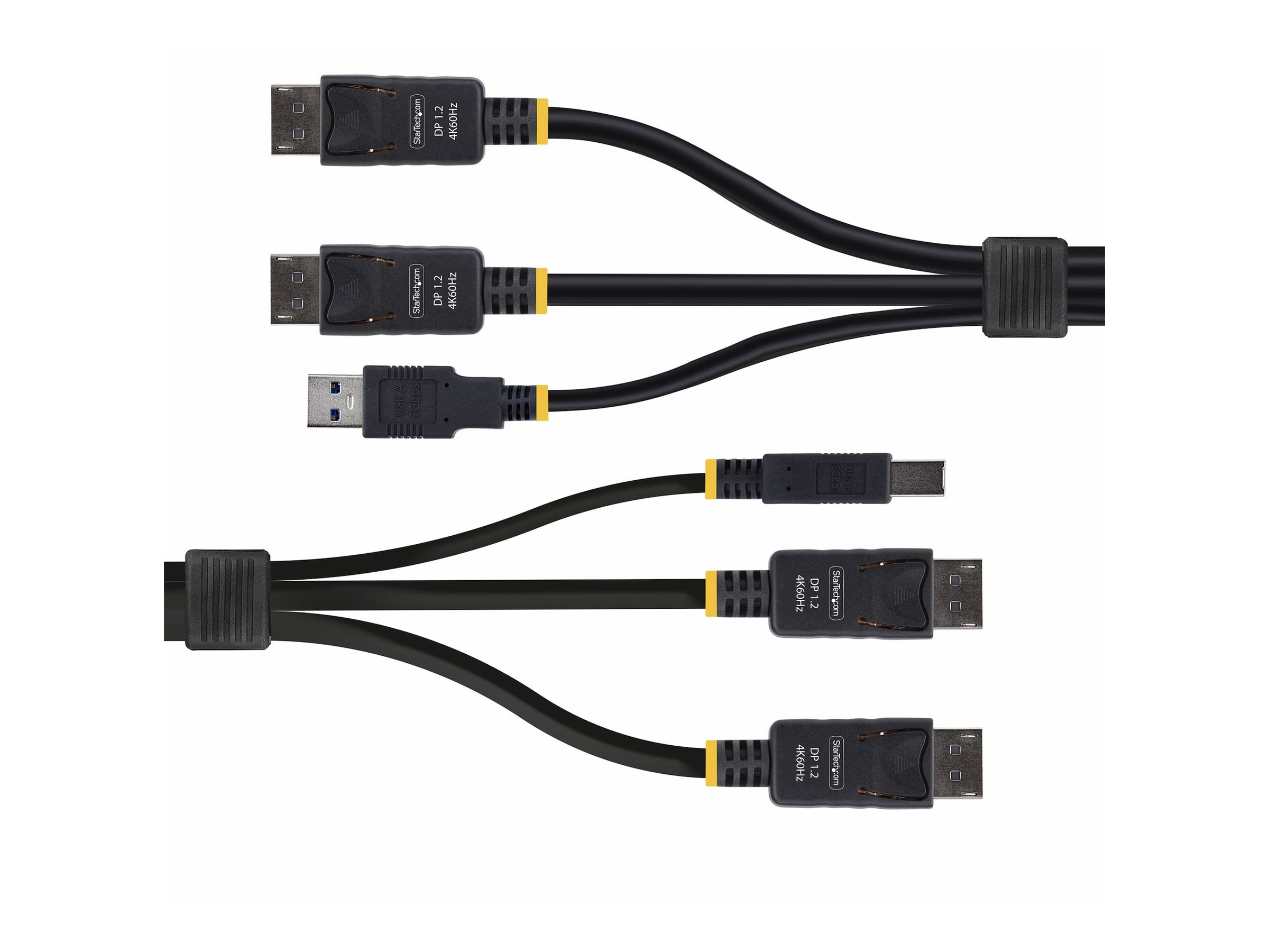 StarTech.com 6ft (1.8m) Dual-DisplayPort and USB 5Gbps KVM Cable Kabel til tastatur / video / mus (KVM)