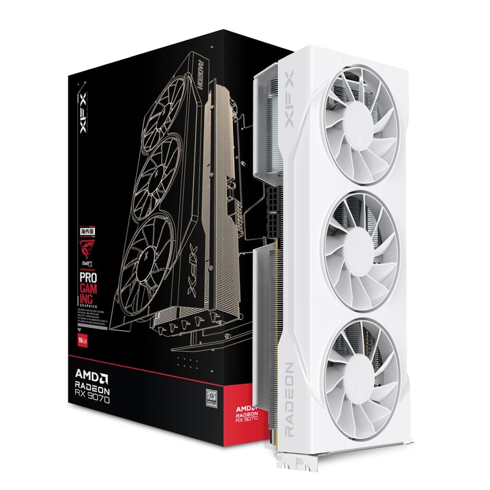 XFX Swift Radeon RX 9070 OC White Triple Gaming Edition